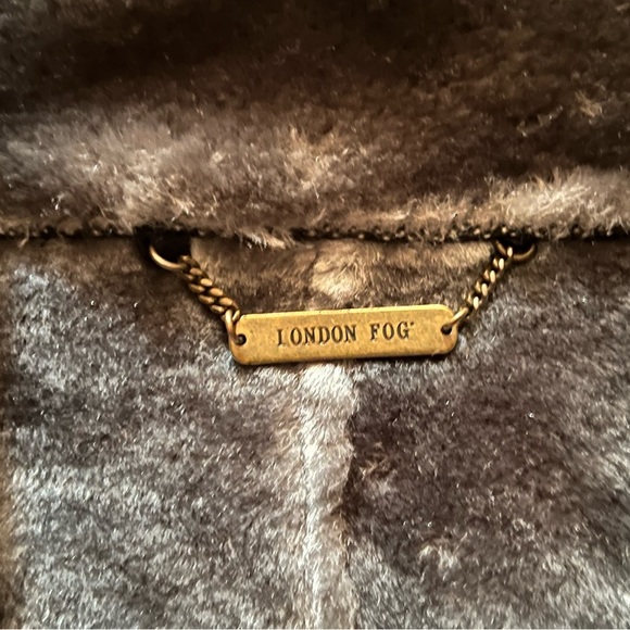 London Fog Suede  Faux Sherling Sz L - Picture 4 of 5